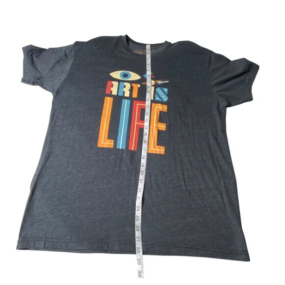 Art Is Life Graphic T-Shirt X-Large By Real Thread Heather Gray Soft Cotton-Blen - Picture 5 of 6